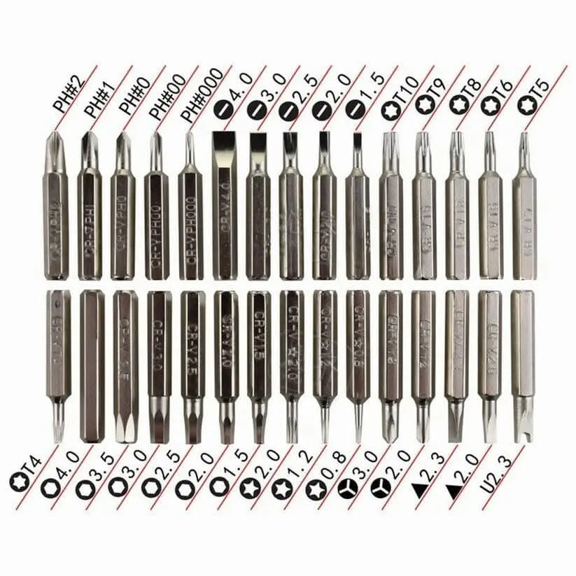 32 In 1 Mini Screwdriver Bits Set with Magnetic Flexible Extension Rod for Home Appliance