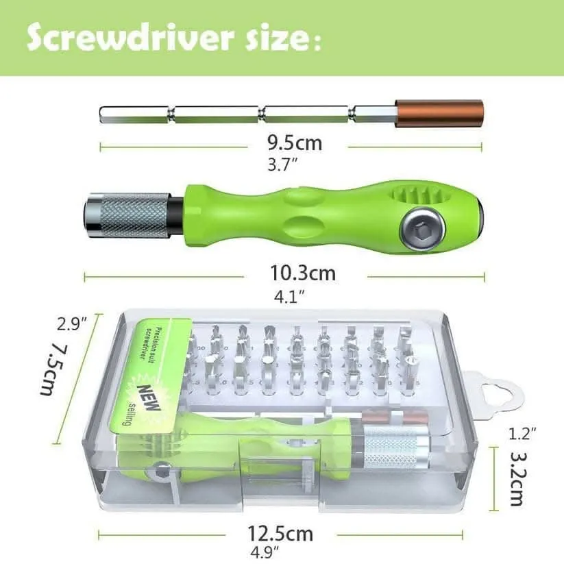 32 In 1 Mini Screwdriver Bits Set with Magnetic Flexible Extension Rod for Home Appliance