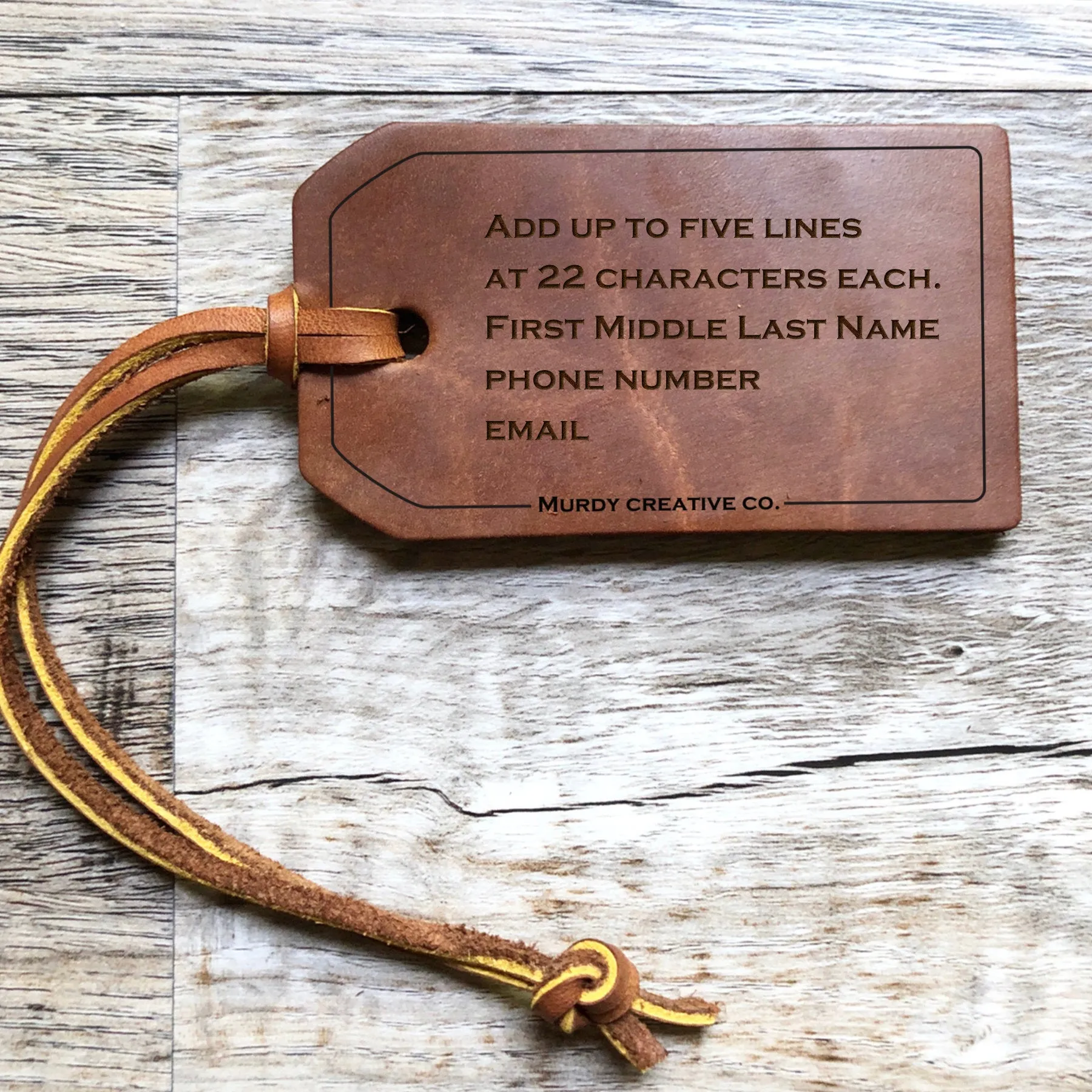Custom Order Christopher S AGR Leather Bag Tag 20240820
