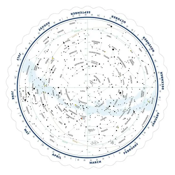 Explore Scientific Tirion Double-Sided Planisphere 0-60 Degrees North