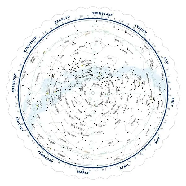 Explore Scientific Tirion Double-Sided Planisphere 0-60 Degrees North