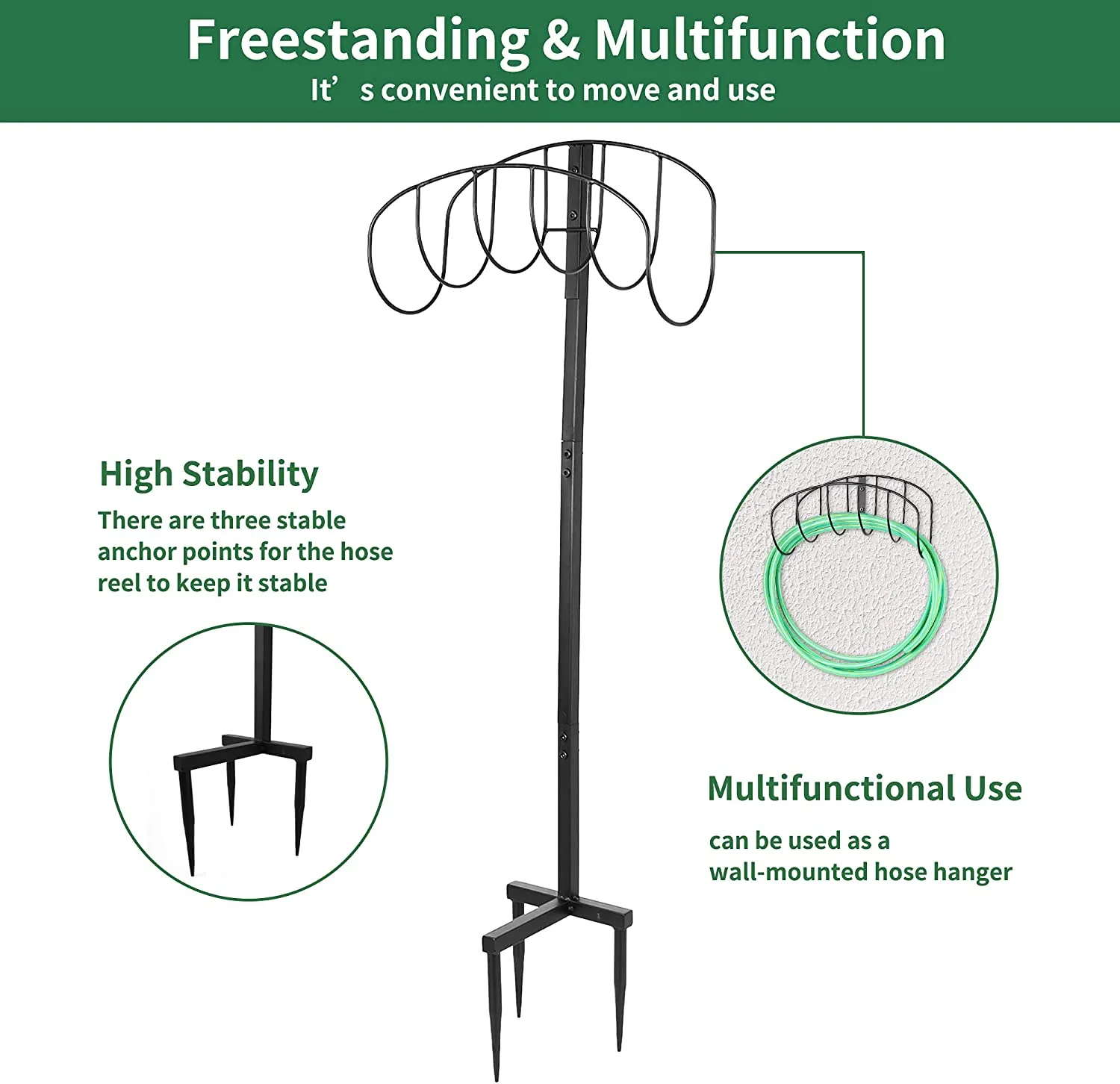 Manger Style Metal Garden Hose Stand